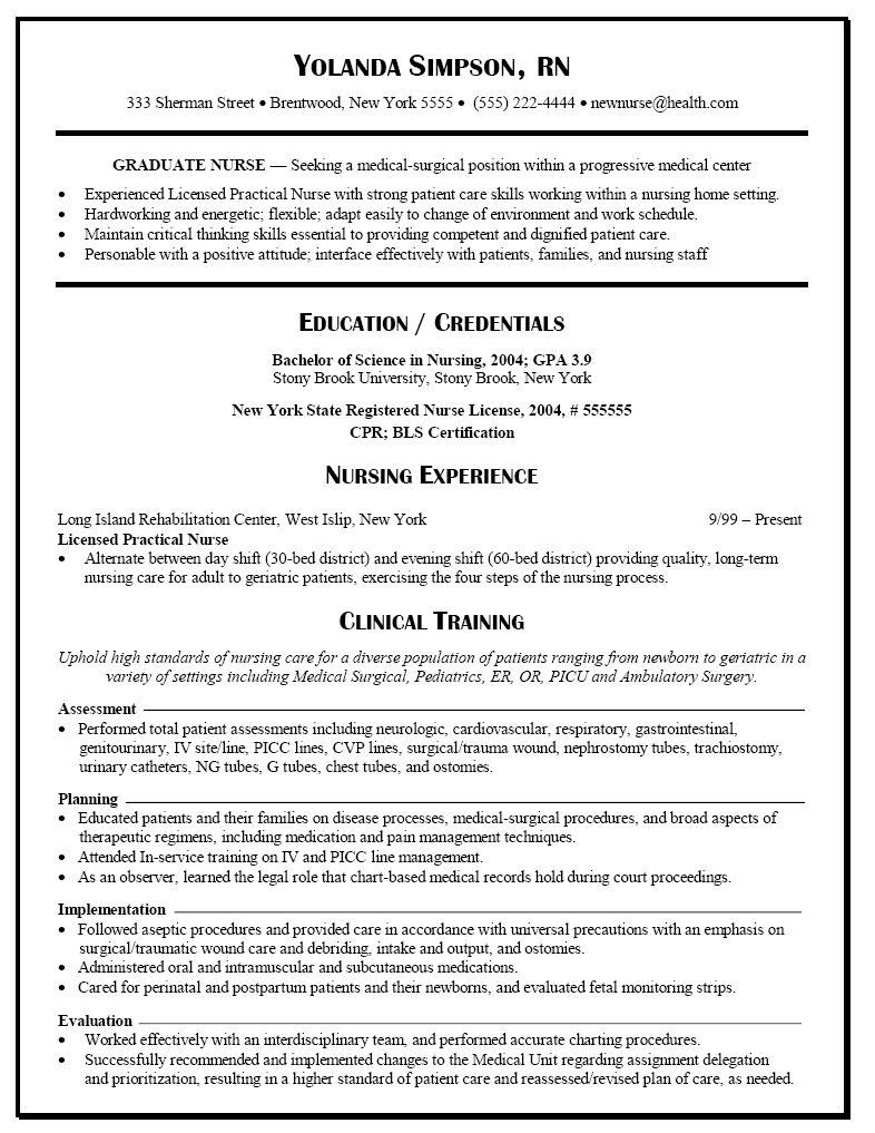 Nursing Graduates Nursing Resume Template Nursing Resume with dimensions 786 X 1017