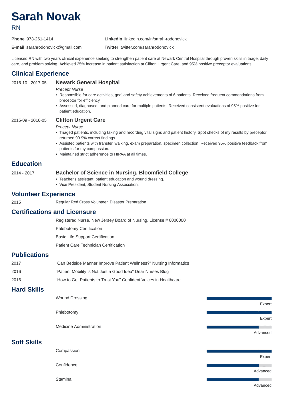 Nursing Student Resume Sample Guide For New Grad regarding measurements 990 X 1400