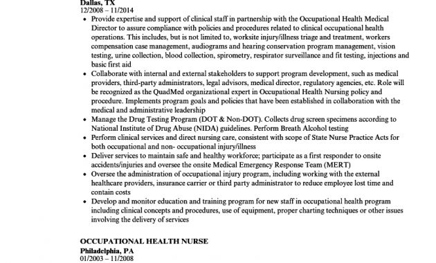 Occupational Health Nurse Resume Samples Velvet Jobs for proportions 860 X 1240