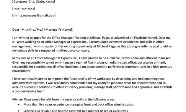 Office Manager Cover Letter Example Writing Tips Resum regarding dimensions 800 X 1132