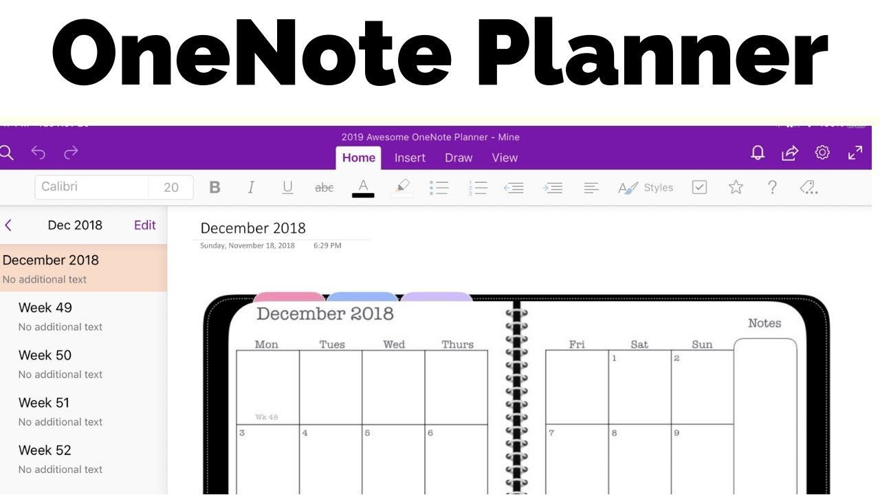 Onenote Planner The Awesome Planner For Microsoft Onenote with regard to size 1280 X 720