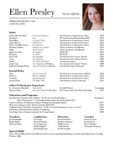 Opera Singer Resume Free Resume Templates Portfolio And in dimensions 1156 X 1496