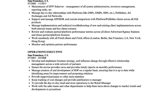 Operations Executive Resumes Enom regarding measurements 860 X 1240