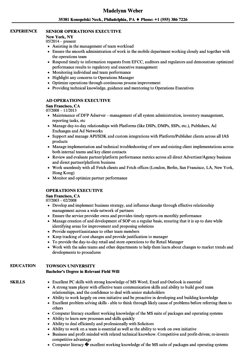 Operations Executive Resumes Enom regarding measurements 860 X 1240