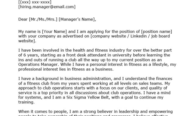 Operations Manager Cover Letter Example Resume Genius inside sizing 800 X 1132