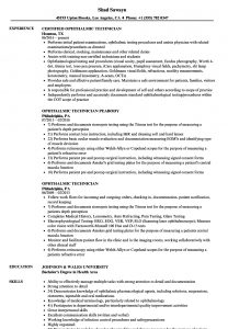 Ophthalmic Technician Resume Samples Velvet Jobs inside dimensions 860 X 1240