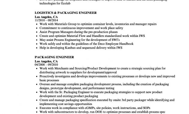 Packaging Engineer Resume Samples Velvet Jobs throughout size 860 X 1240