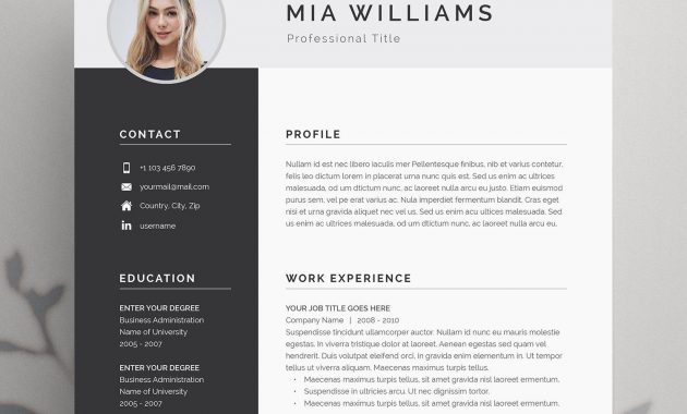 Page De Curriculum Vitae Modle 4 Moderne Modle De Cv intended for sizing 1500 X 1500