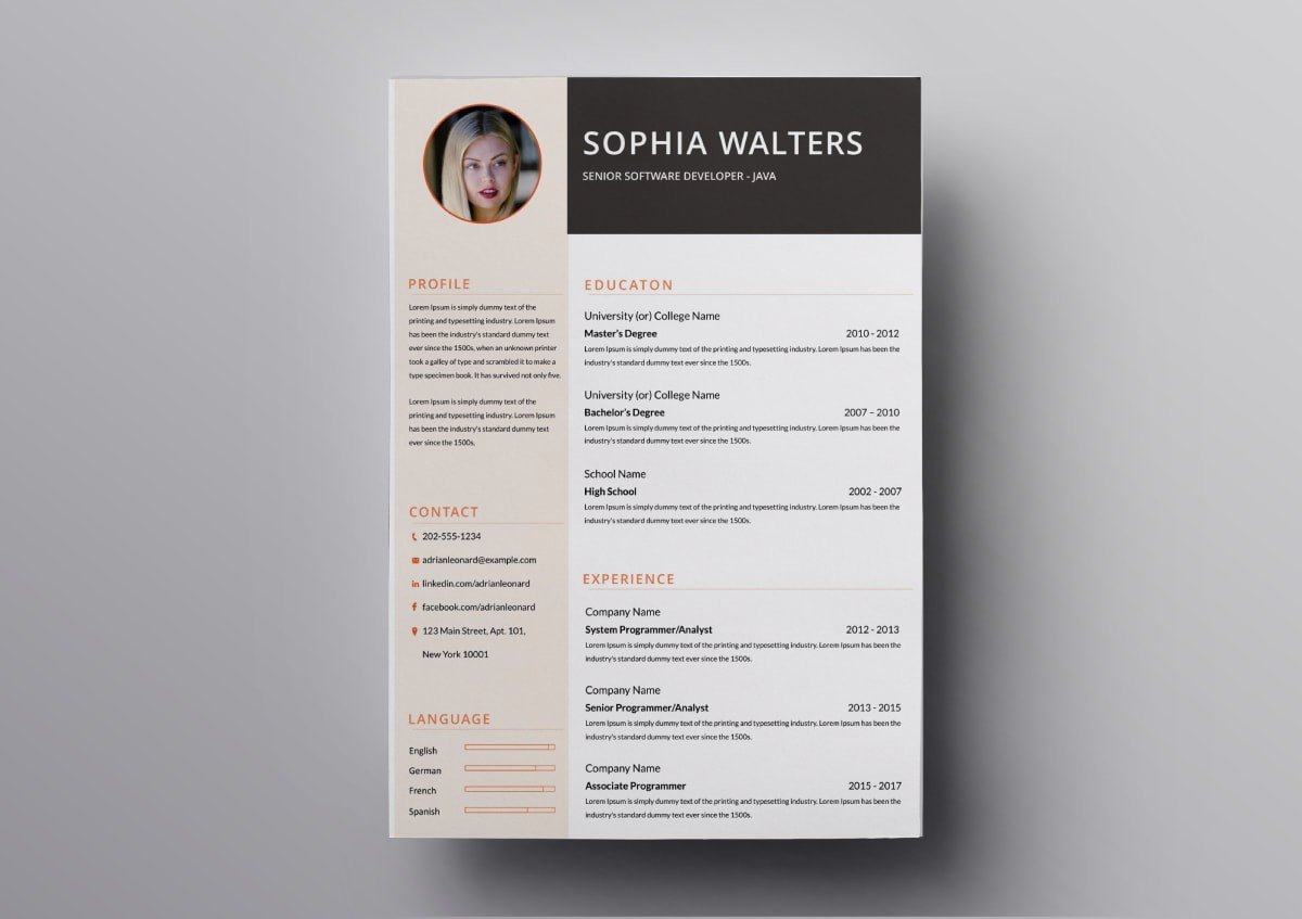 Pages Resume Templates 10 Free Resume Templates For Mac throughout measurements 1200 X 847