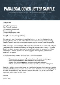 Paralegal Cover Letter Example Resume Genius with size 800 X 1132