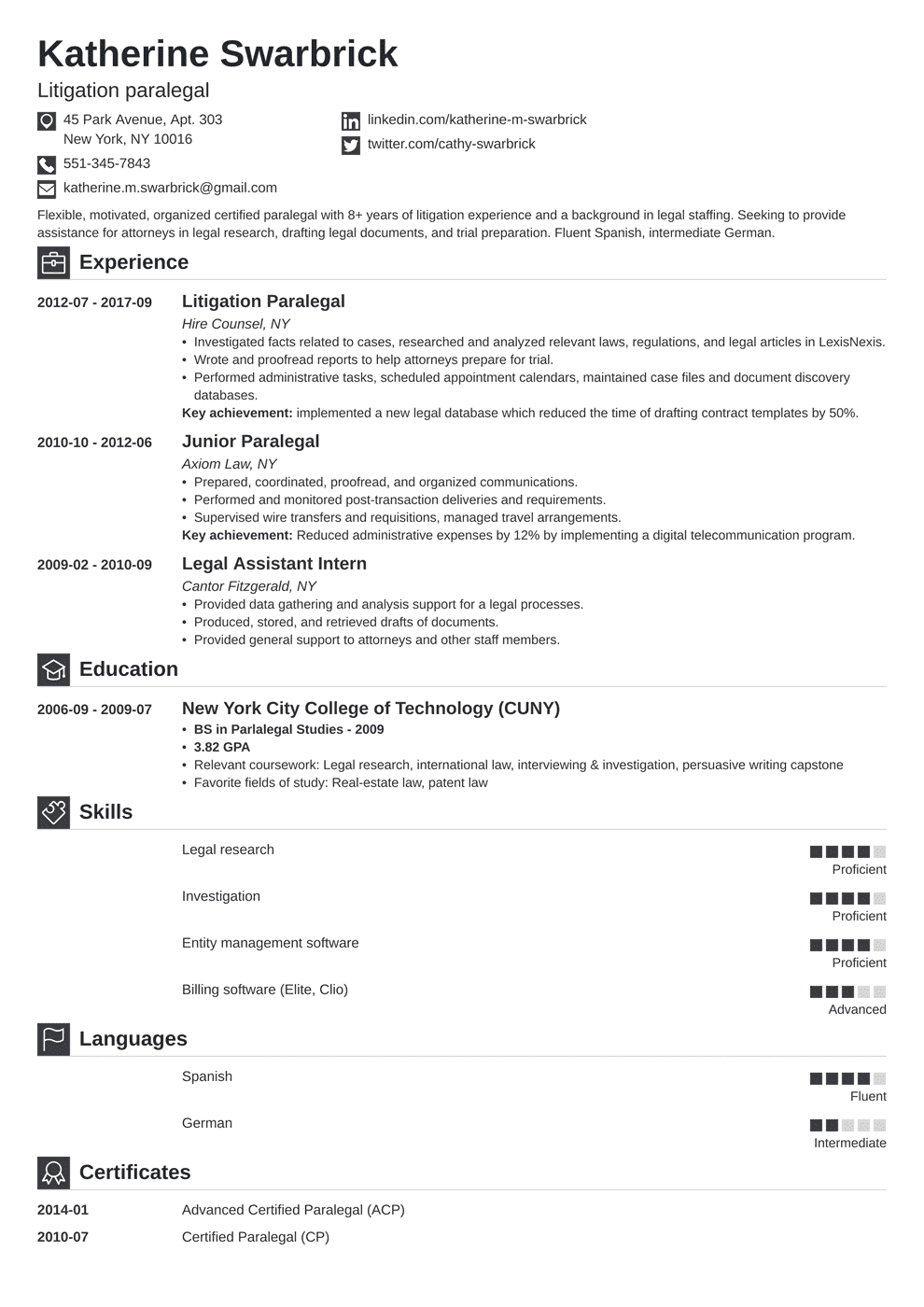 Paralegal Resume Samples Job Descriptions Skills Objectives regarding size 990 X 1400