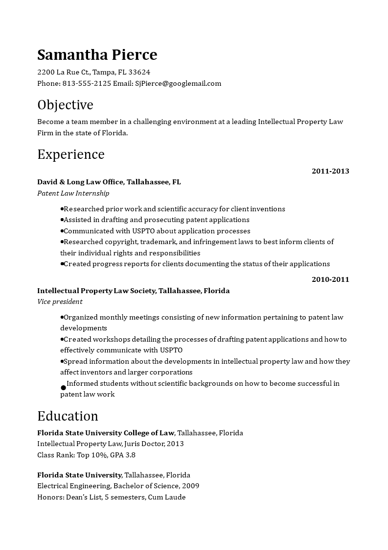 Patent Attorney Resume Templates At Allbusinesstemplates throughout measurements 793 X 1122