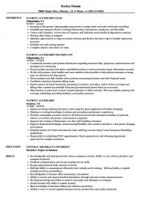 Patient Access Rep Resume Samples Velvet Jobs within measurements 860 X 1240