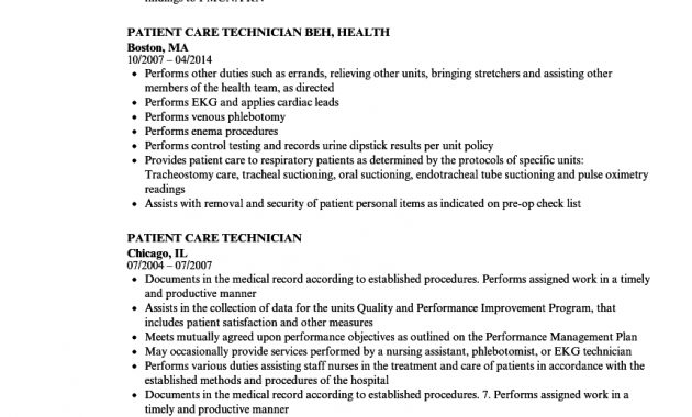 Patient Care Technician Resume Samples Velvet Jobs pertaining to sizing 860 X 1240