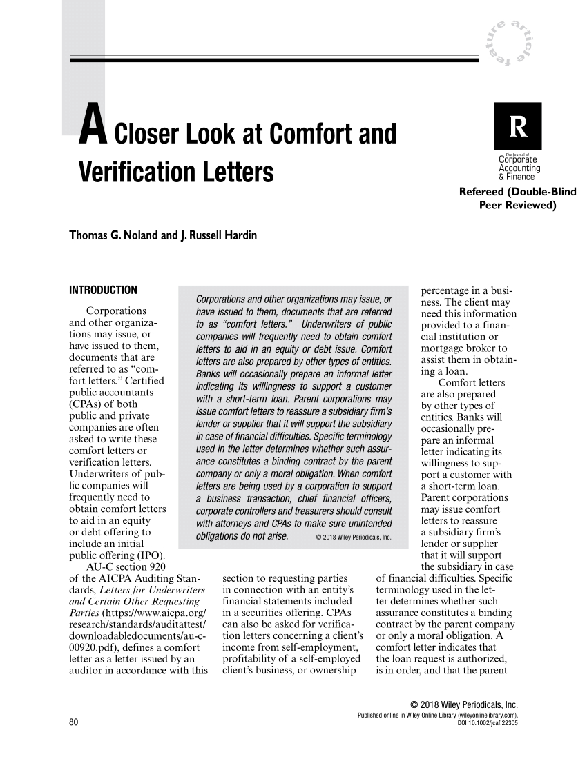 Pdf A Closer Look At Comfort And Verification Letters throughout measurements 850 X 1100