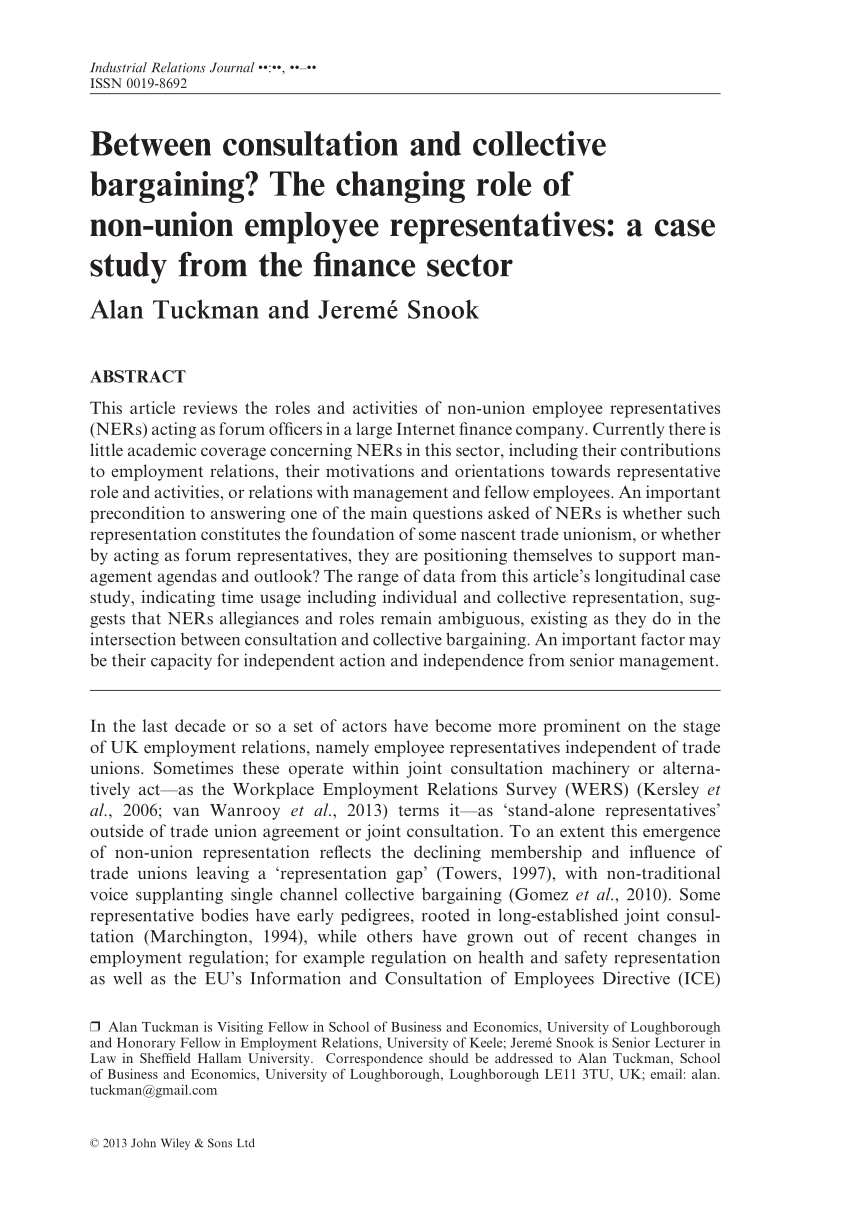 Pdf Between Consultation And Collective Bargaining The within size 850 X 1225