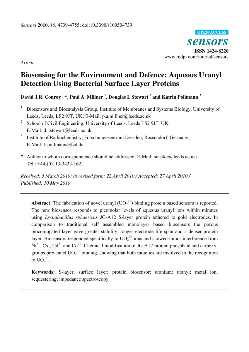 Pdf Biosensing For The Environment And Defence Aqueous in sizing 850 X 1203