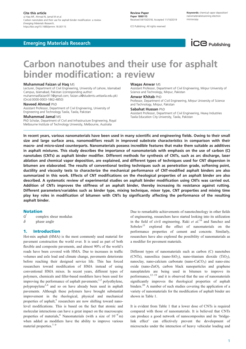 Pdf Carbon Nanotubes And Their Use For Asphalt Binder with regard to size 850 X 1204