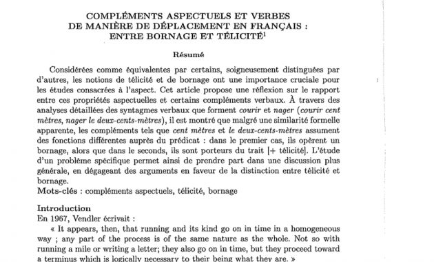 Pdf Complments Aspectuels Et Verbes De Manire De regarding sizing 850 X 1202