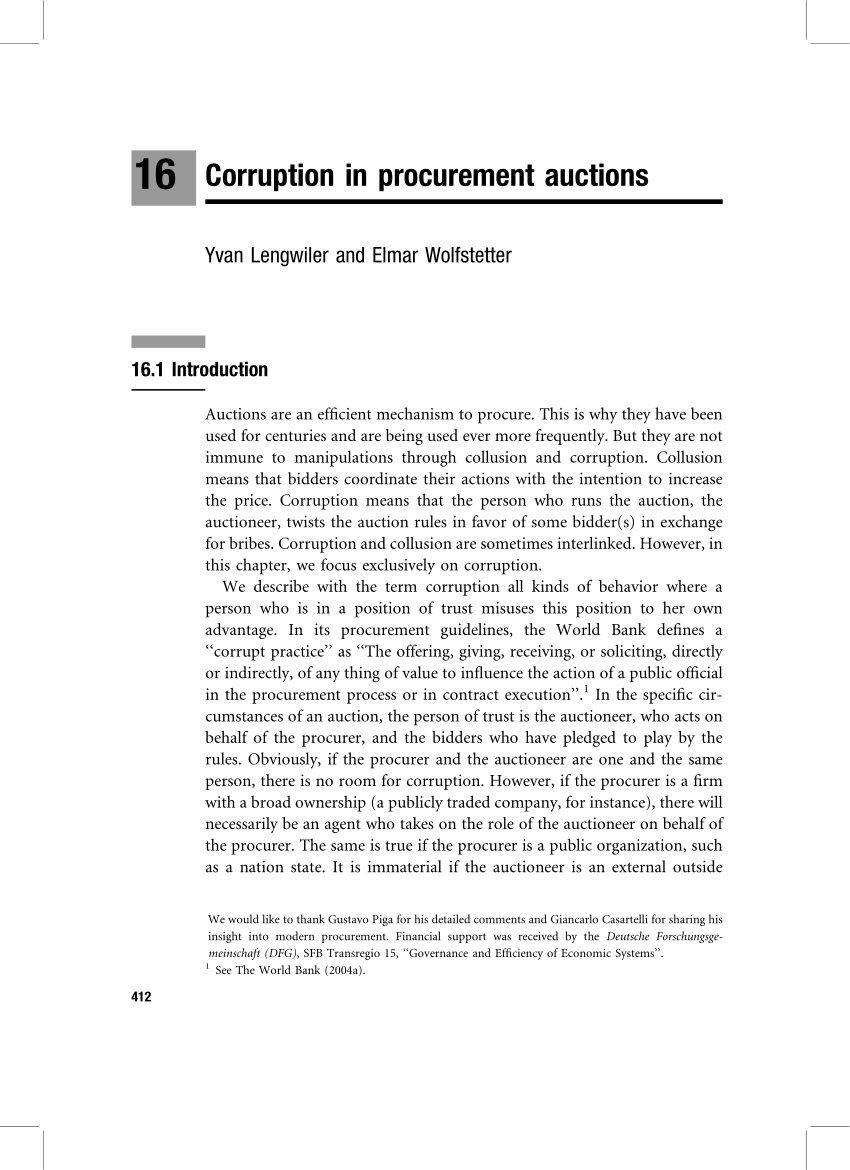 Pdf Corruption In Procurement Auctions regarding size 850 X 1170
