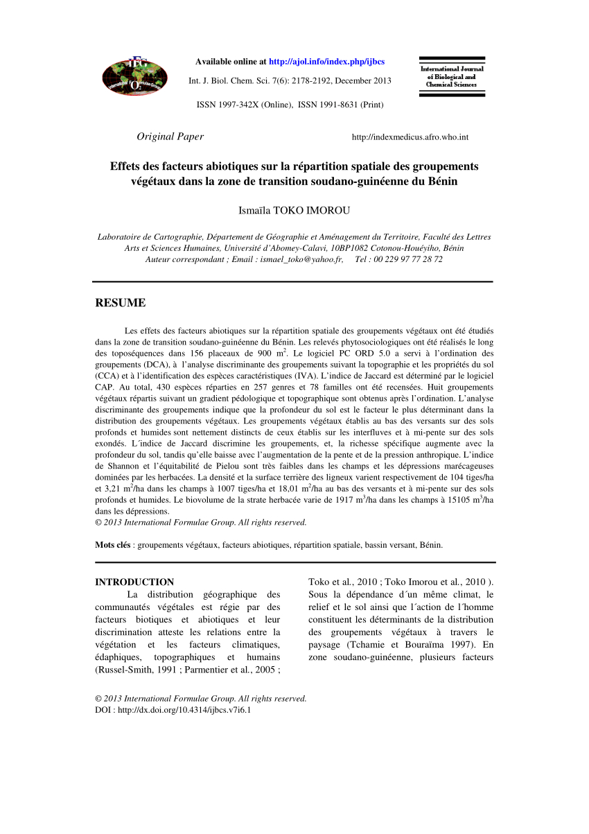 Pdf Effets Des Facteurs Abiotiques Sur La Rpartition with regard to measurements 850 X 1203