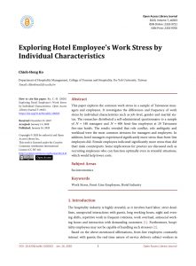 Pdf Exploring Hotel Employees Work Stress Individual regarding sizing 850 X 1153