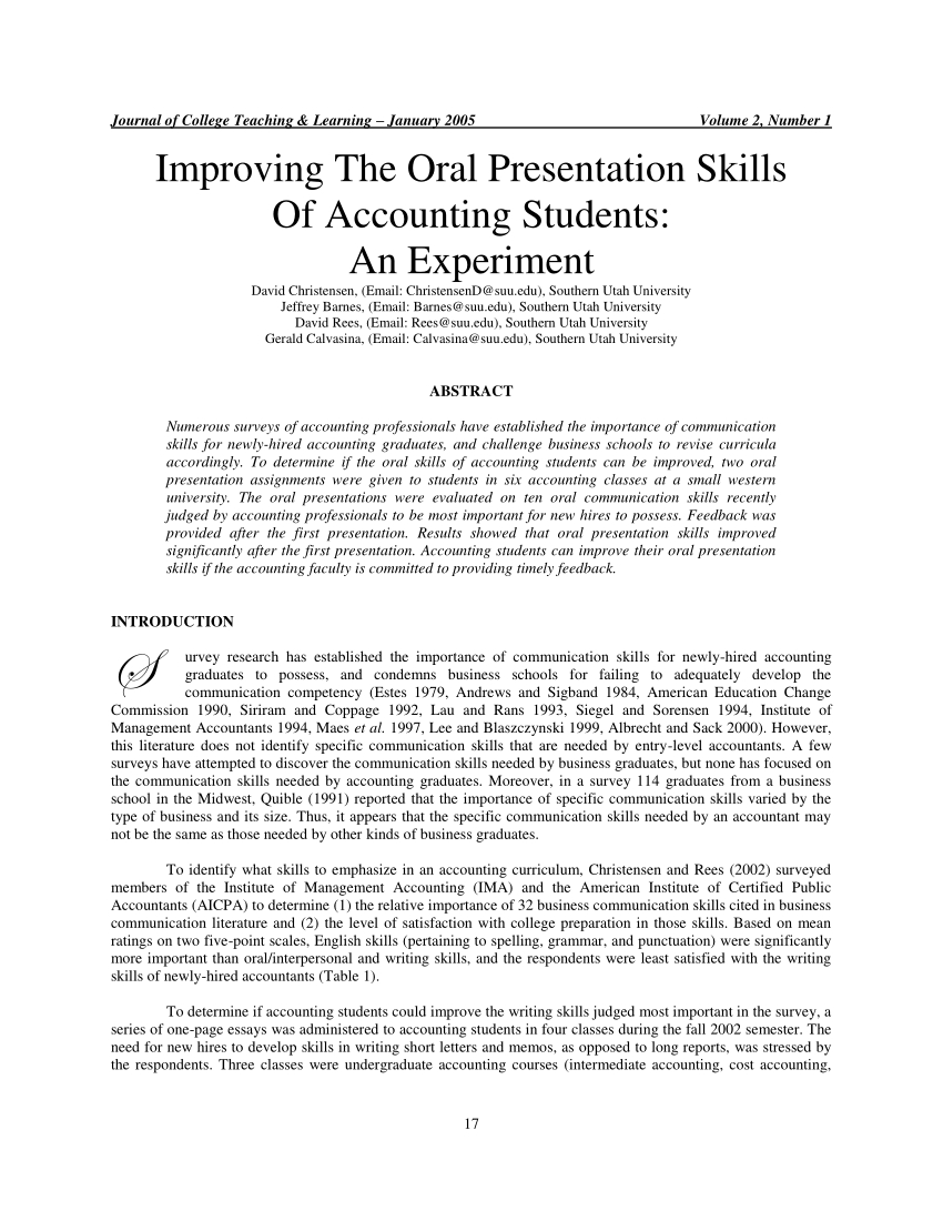 Pdf Improving The Oral Presentation Skills Of Accounting within sizing 850 X 1100