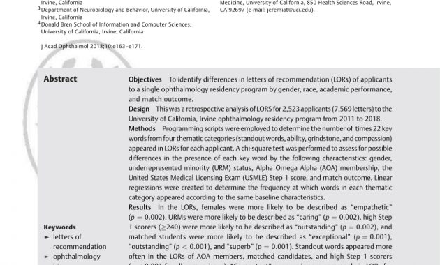 Pdf Key Word Use In Letters Of Recommendation For regarding proportions 850 X 1128