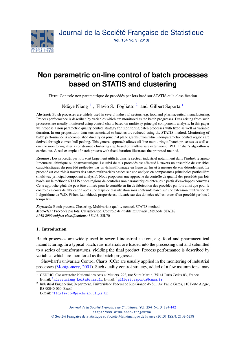 Pdf Non Parametric On Line Control Of Batch Processes Based in sizing 850 X 1202