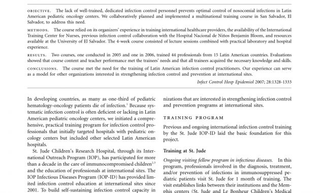 Pdf Planning And Implementation Of An Infection Control in measurements 850 X 1100