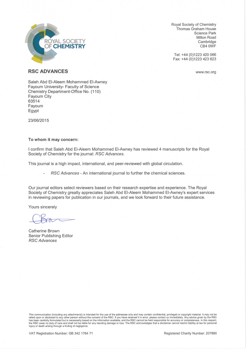 Pdf Recommendation Letter From Royal Society Of Chemistry intended for size 850 X 1202