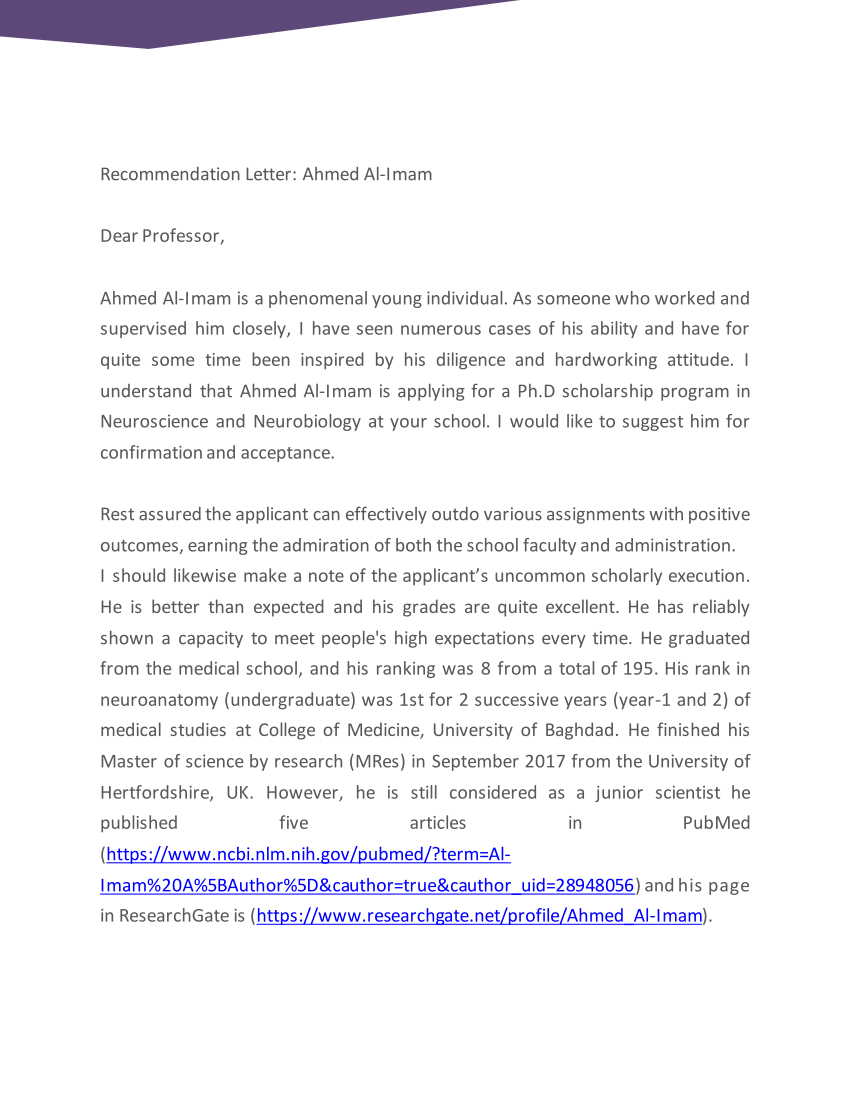 Pdf Reference Letter From Professor Dr Rand R Hafidh in measurements 850 X 1100