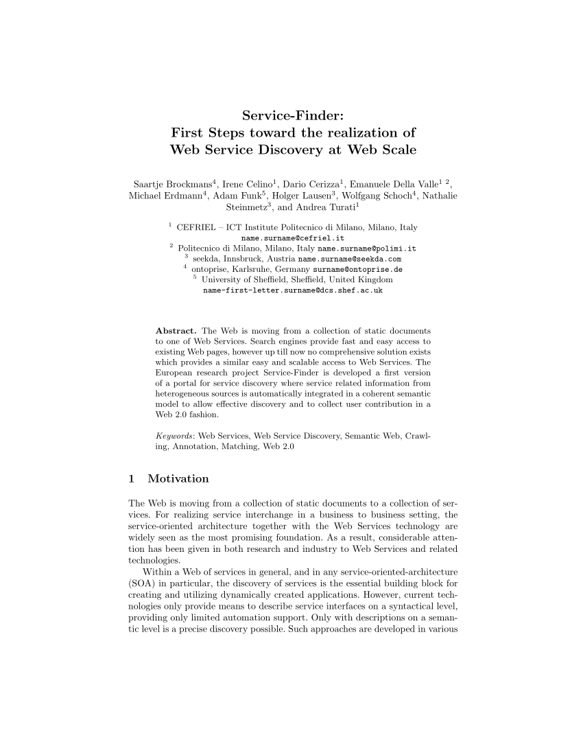 Pdf Service Finder First Steps Toward The Realization Of for measurements 850 X 1100