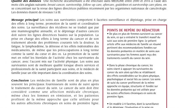 Pdf Suivi Aprs Le Traitement Du Cancer Du Sein regarding dimensions 850 X 1161