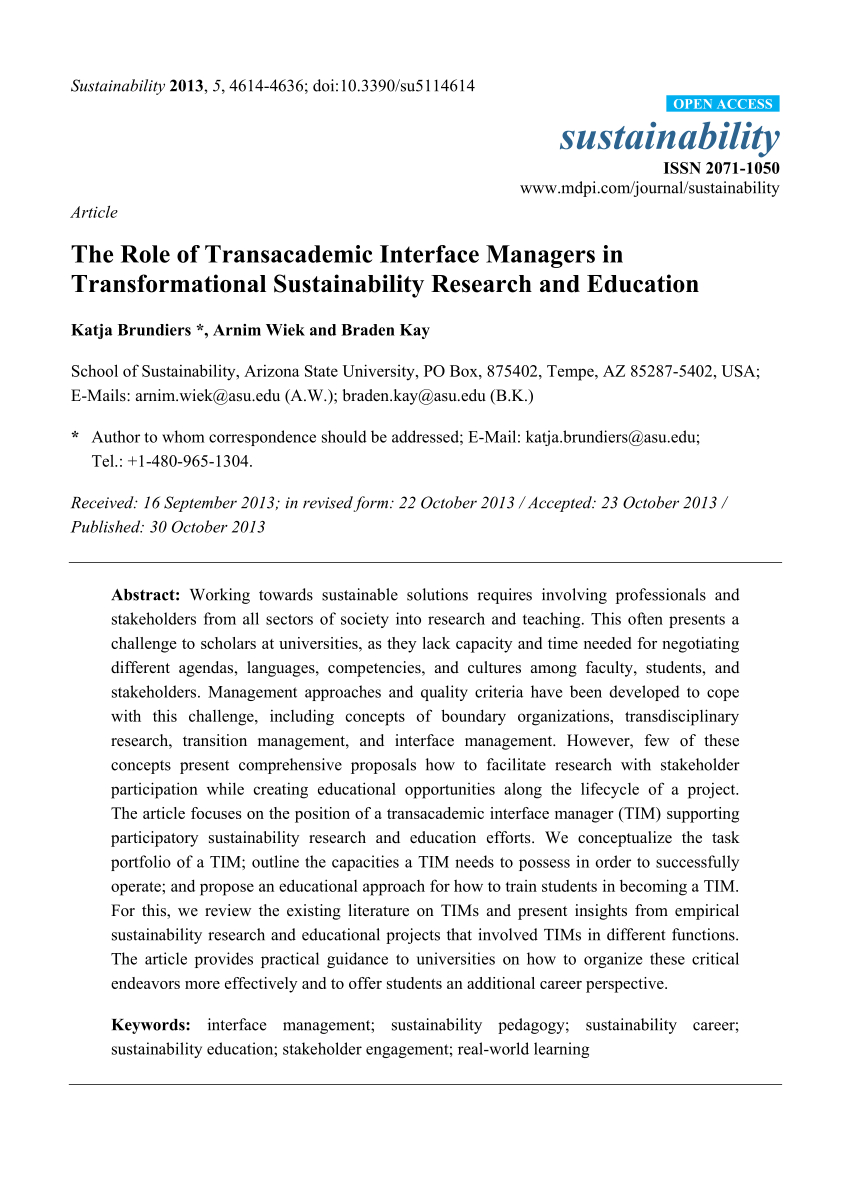 Pdf The Role Of Transacademic Interface Managers In for size 850 X 1202