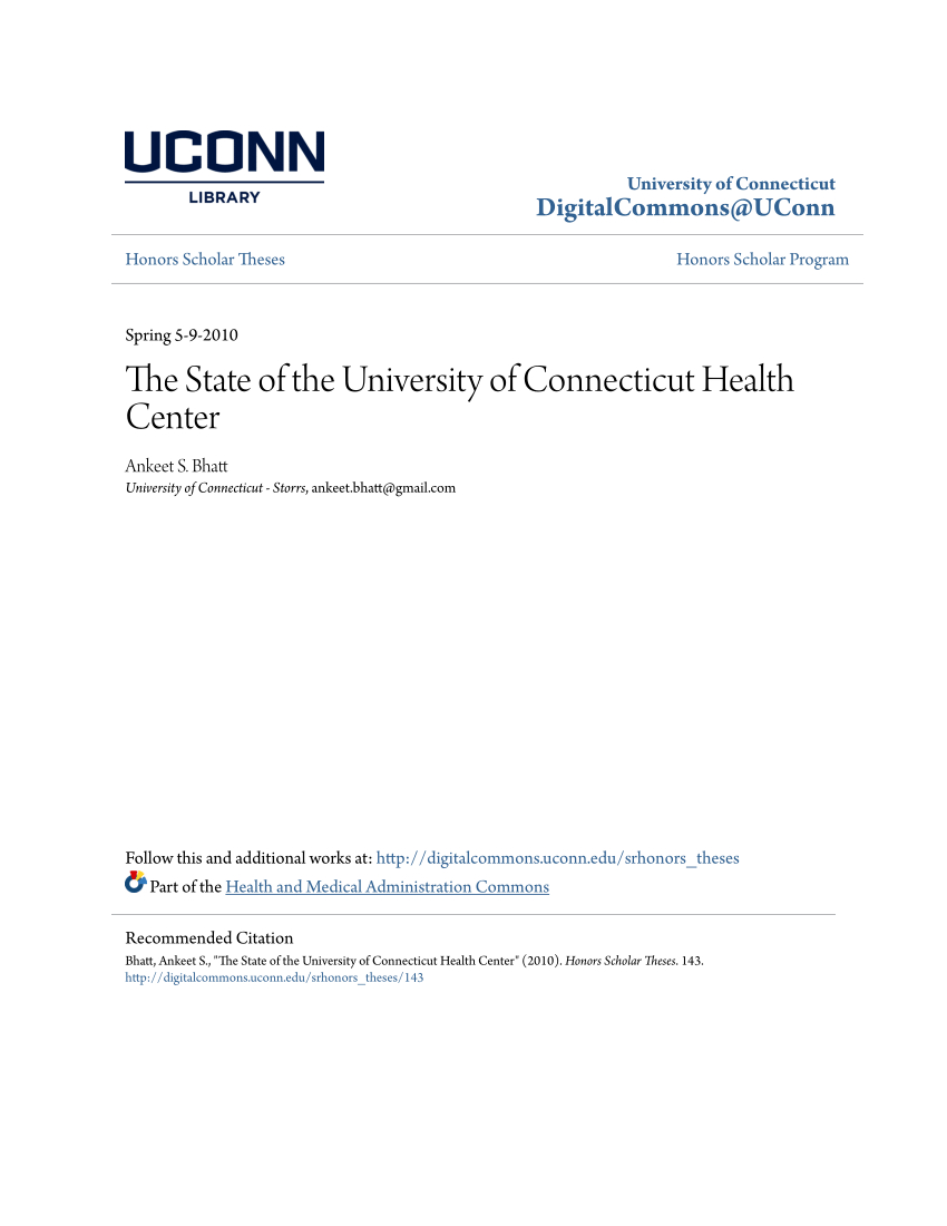 Pdf The State Of The University Of Connecticut Health Center for dimensions 850 X 1100