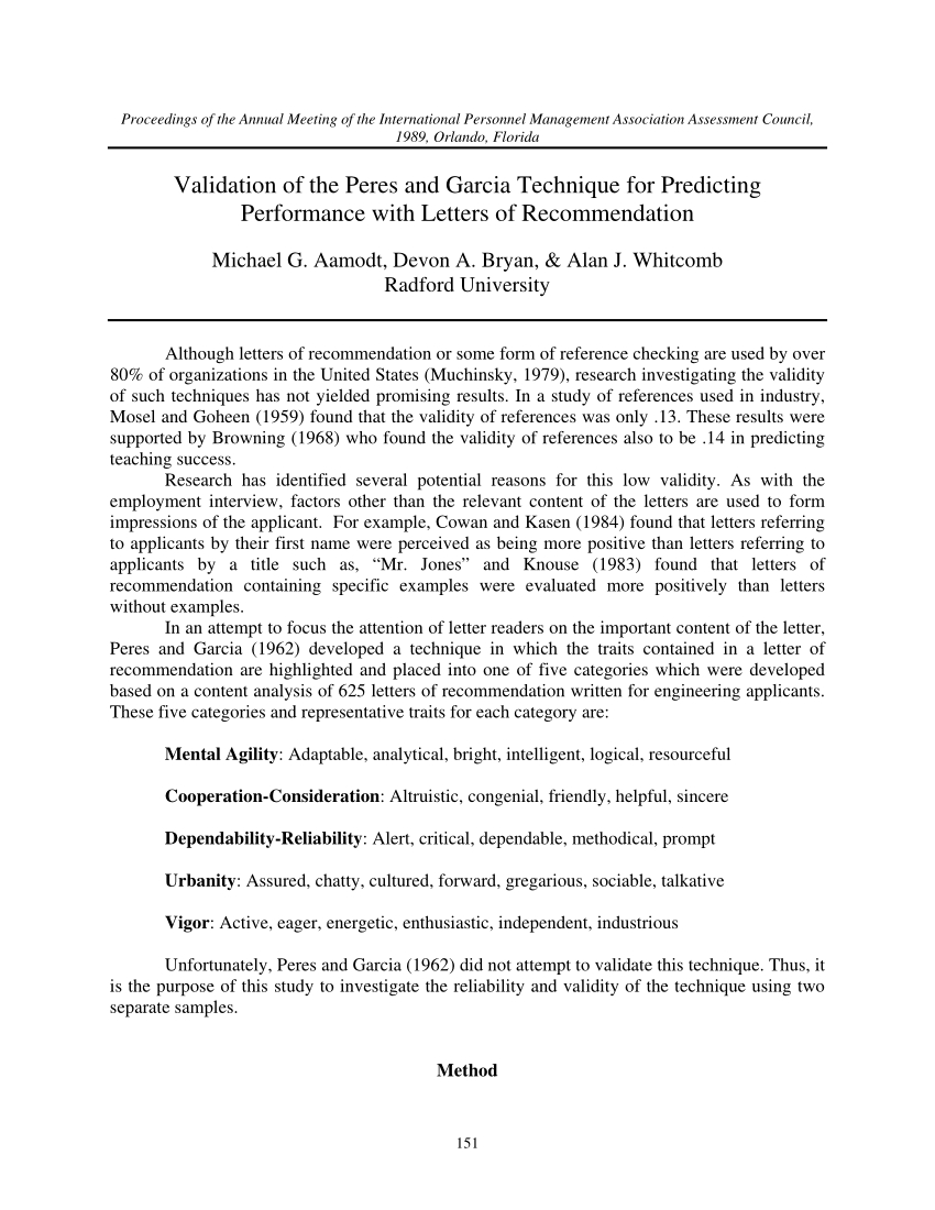 Pdf Validation Of The Peres And Garcia Technique For throughout measurements 850 X 1100