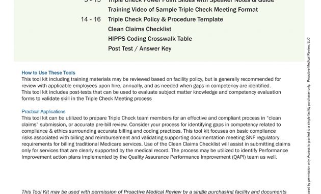 Pdpm Triple Check Process Toolkit For Billing Accuracy with proportions 1000 X 1294