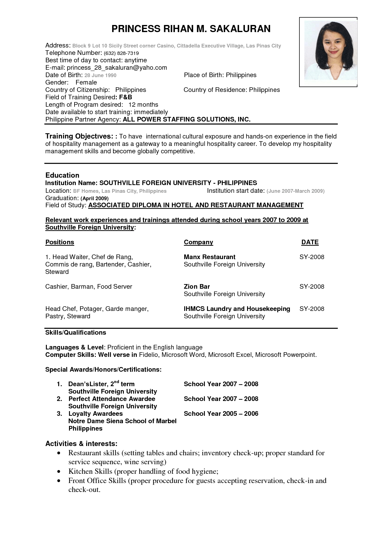 Perfect Job Resume Format A Perfect Resume Professional with regard to dimensions 1240 X 1754