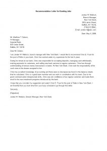 Personal Banker Letter Of Recommendation Templates At within sizing 793 X 1122