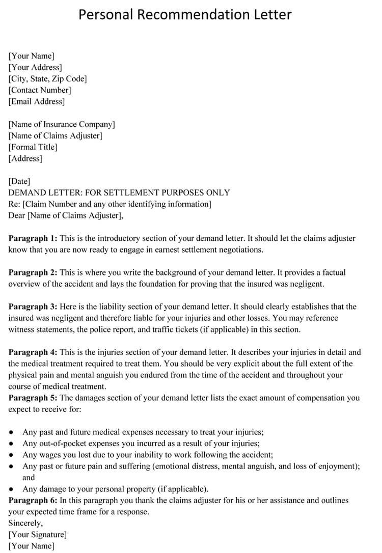 Personal Recommendation Letter 25 Sample Letters And Examples for measurements 750 X 1086
