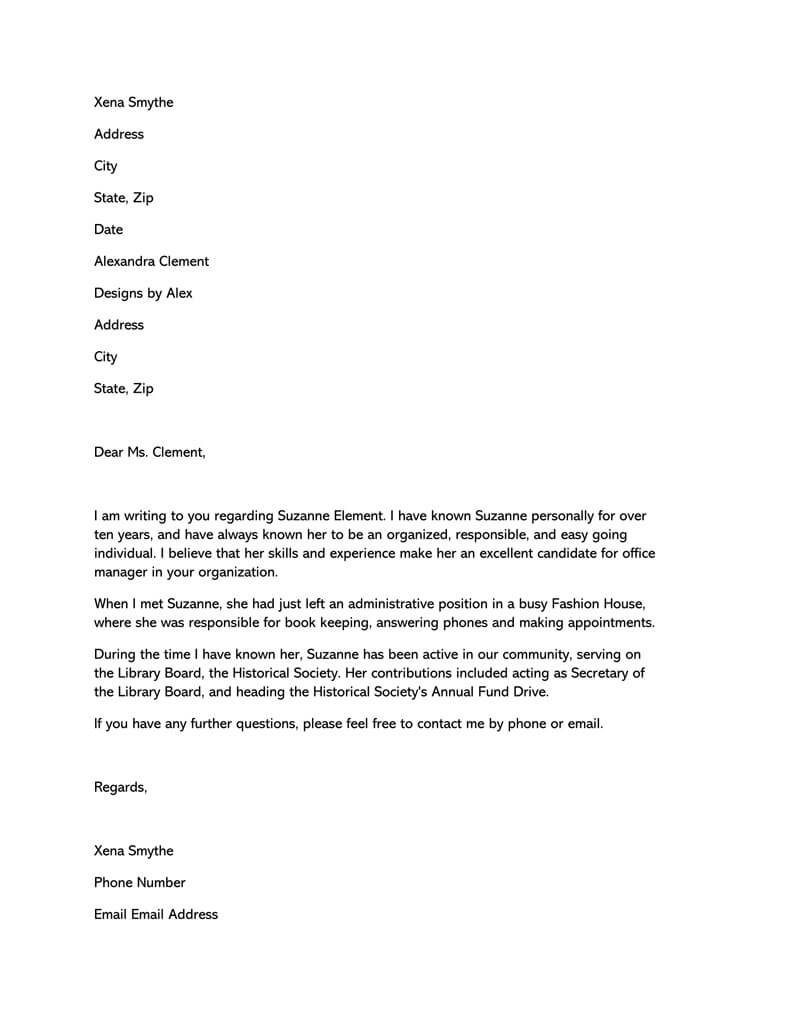 Personal Recommendation Letter For Friend 15 Samples pertaining to dimensions 800 X 1035
