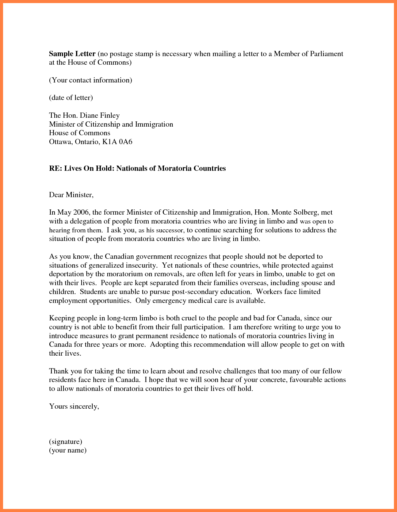 Personal Recommendation Letter Sample For Immigration Debandje with regard to measurements 1295 X 1670