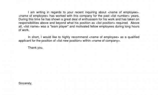 Personal Recommendation Of Employee Request Letter Sample for sizing 1275 X 1650