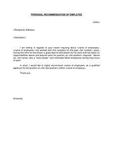 Personal Reference Letter For Employment Debandje throughout measurements 618 X 800