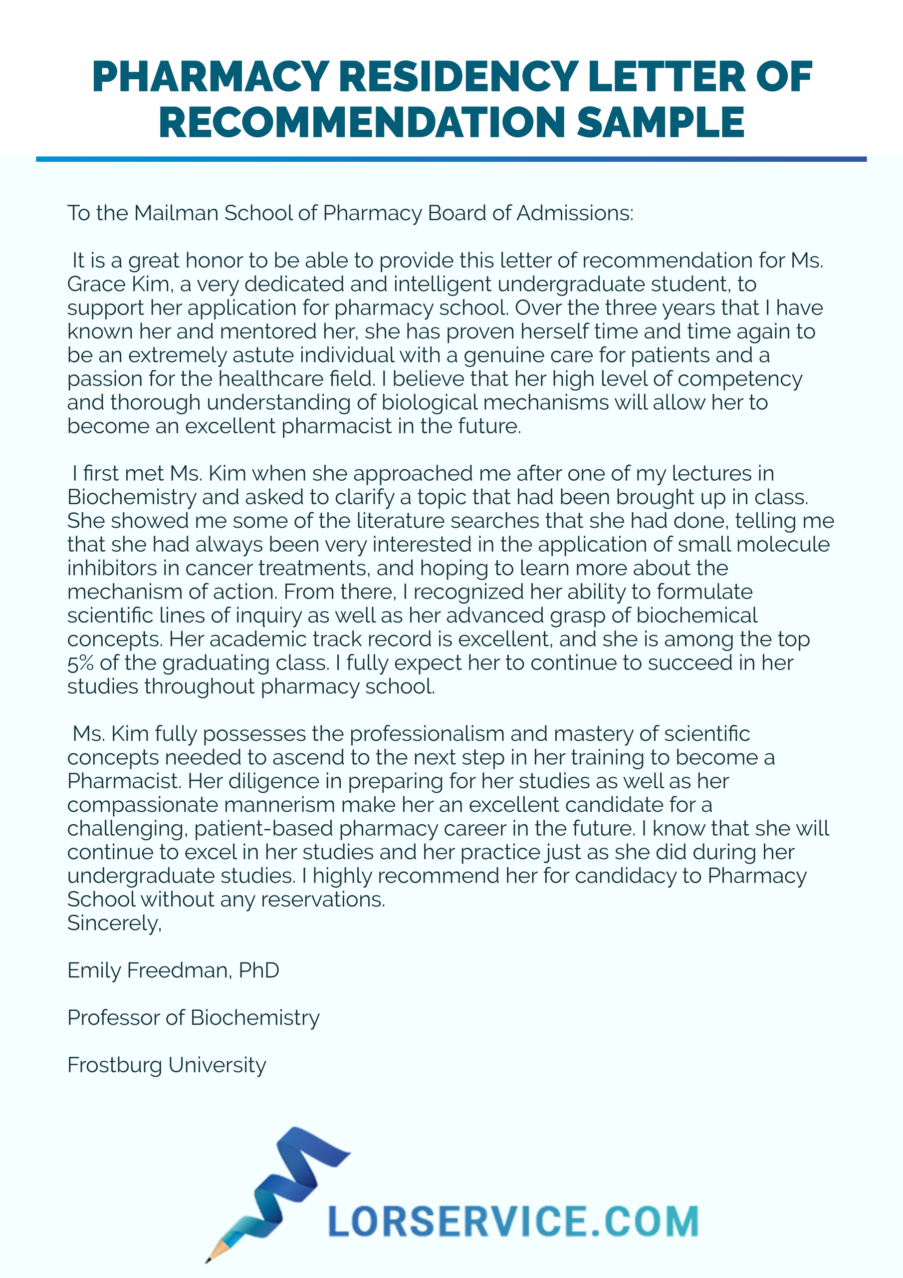 Pharmacy Residency Letter Of Recommendation for proportions 6300 X 8910