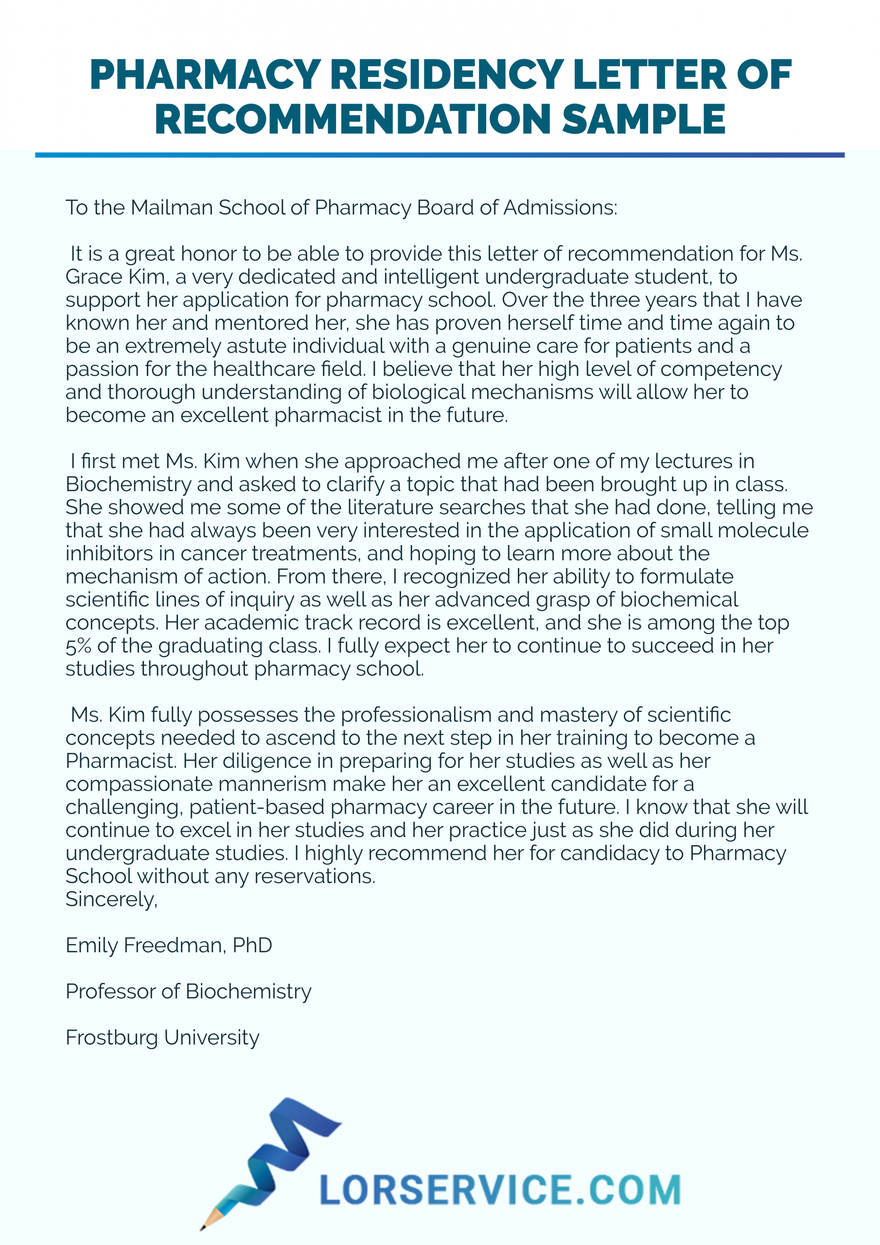 Pharmacy Residency Letter Of Recommendation with regard to dimensions 6300 X 8910