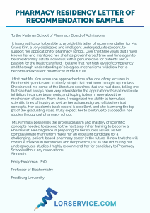 Pharmacy Residency Letter Of Recommendation within dimensions 6300 X 8910