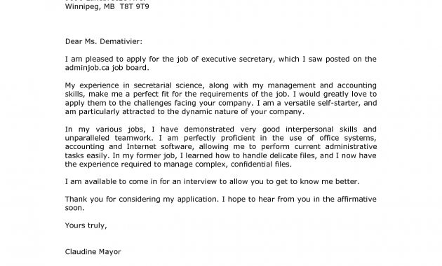 Photos Sample Letter Interest Secretary Job Application with regard to dimensions 1275 X 1650