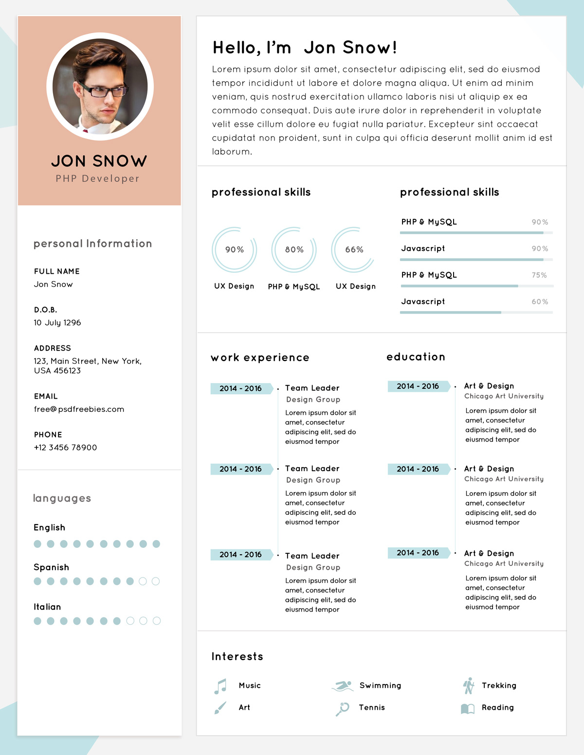 Php Developer Sample Resume Debandje inside proportions 1200 X 1553